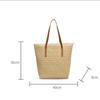 Women Top-Handle Bags Straw Summer Beach Straw Bucket Bag Woven Tote Purse Casual Travel Handbags for Women