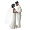 Elegant Couple Wedding Cake Topper White/Black Bride & Groom Figurines  Bridal Shower Decoration