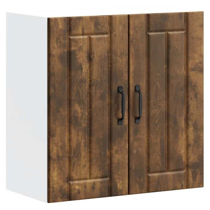 VidaXL Armoire murale de cuisine Lucca chêne fumé bois ingénierie, meuble mural de cuisine, armoire pour mur de cuisine, 853822