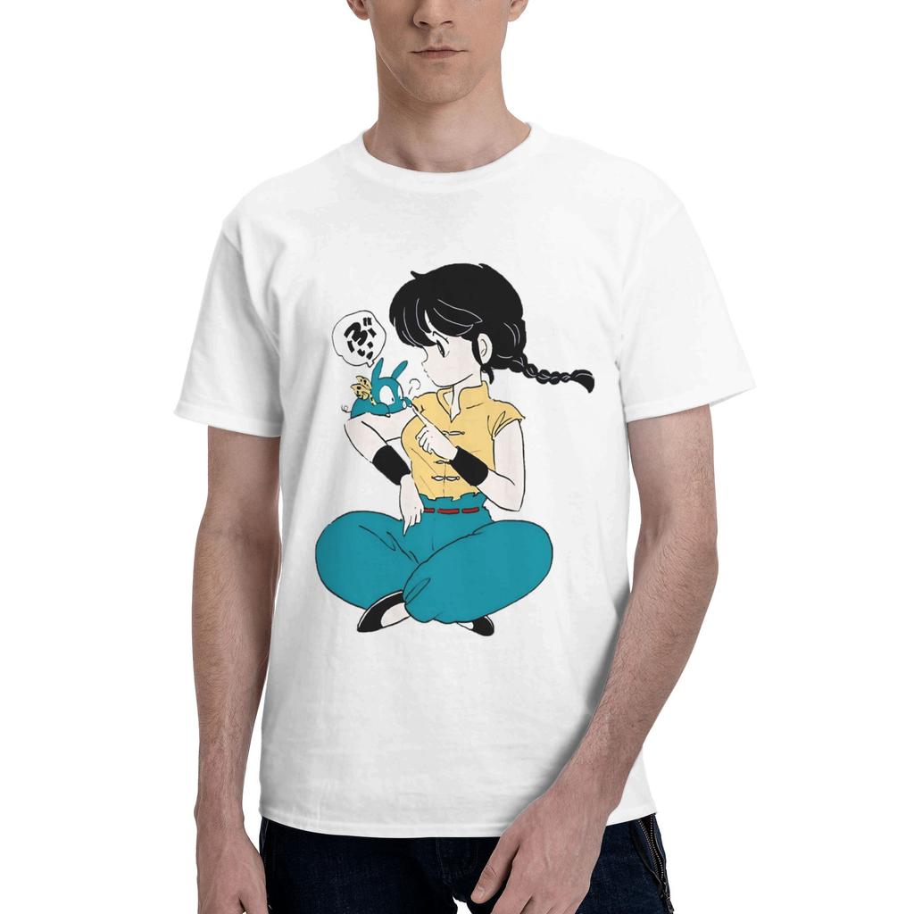 Ranma Saotome Anime Panda Manga Men Women's T Shirt  Casual Tee Shirt Short Sleeve T-Shirts 100% Cotton New Arrival Clothes