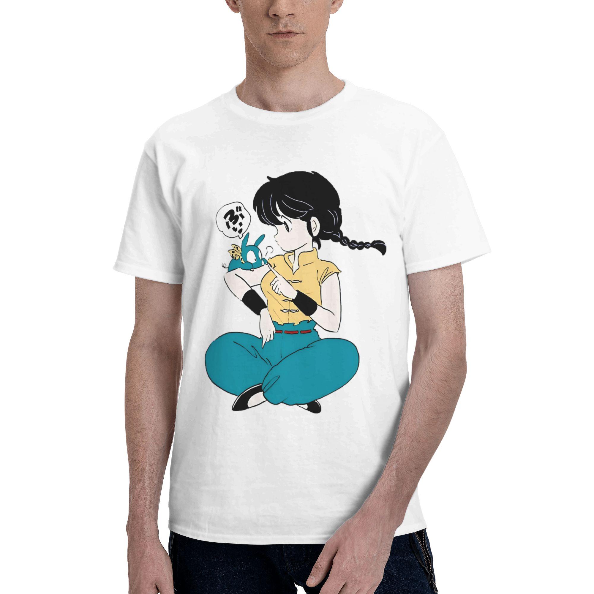 

Мужская Женская Аниме Футболка Ranma Saotom Хлопковая Одежда Повседневная Футболка с Коротким Рукавом Круглым Вырезом Футболка с Принтом S
