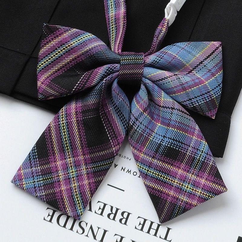 Dodatek do kołnierzyka koszuli mundurowej z kokardą motylkową dla dziewczynek w stylu szkolnym