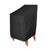 Waterproof Garden Chair Covers 210D Oxford Fabric Outdoor Stackable Chairs Protector Uv Resistant Black Furniture Cover