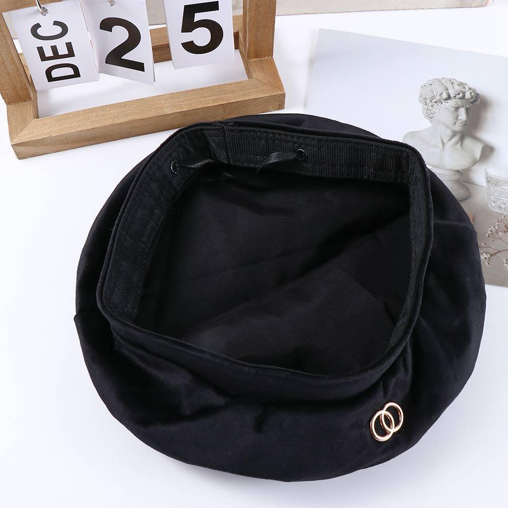 

Круглое кольцо для девочки, осень, британский стиль, женская восьмиугольная кепка, корейский стиль, шляпа художника, бархатные береты