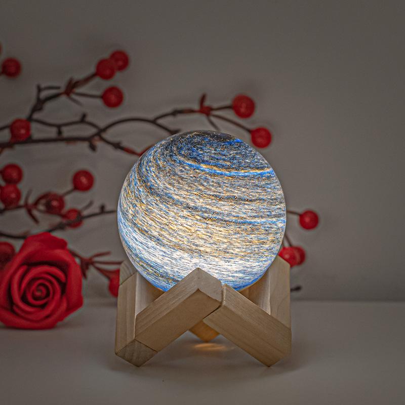 Galaxy Ball Lampe Kinderlicht Planetarische Kristallkugel Nachtlichter Leuchtend USB-Strom Warm Nachttisch Geschenk Heimdeko Schlafzimmer Weihnachten