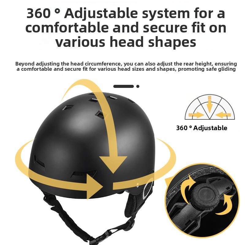 Winter Ski Helmet Men's and Women's Single and Double Board Freestyle Professional Ski Hat Outdoor Sports Thermal Ear Protection Hard Hat