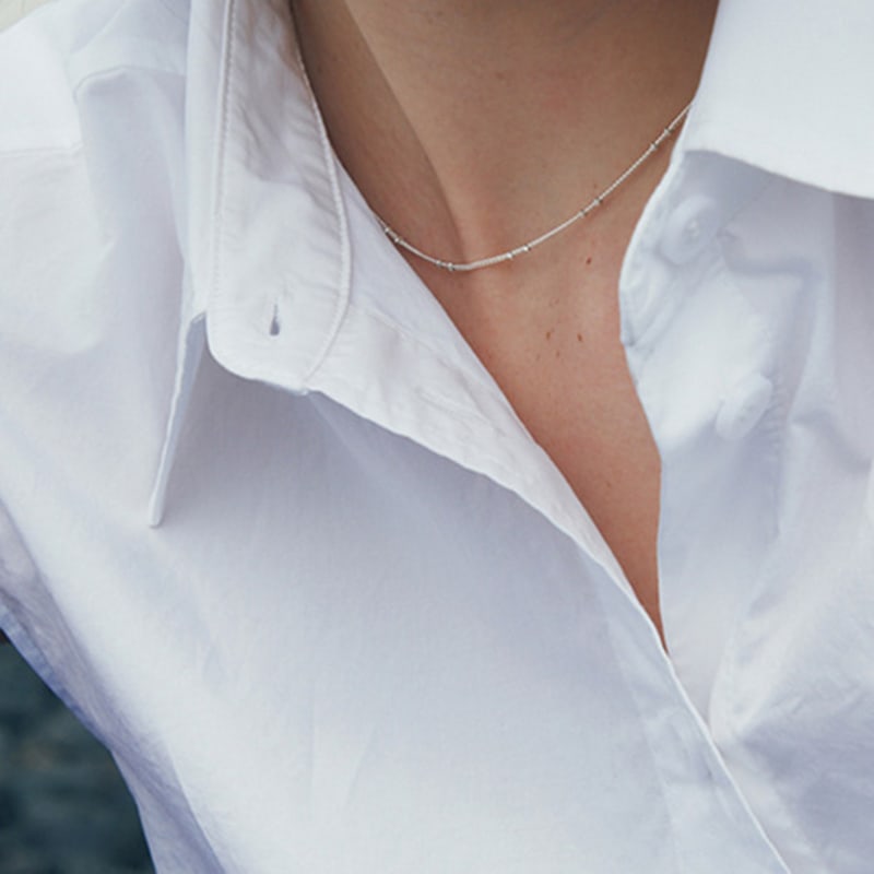 verte [925 silver] Un.silver.72 / boule necklace (2 color)