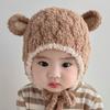Lamb Plush Animal Hats Scarf Fashion Design Plush Hat with Scarf Children Fleece Hat  Ear Protector