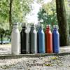GRANDTIES Traveler Bottle, 620ml, Available in 6 Colors (Midnight Black), with Two Lids, Double-Layer Vacuum Insulated Stainless Steel Bottle, Keeps
