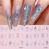 5D Präglade Nagelkonstklistermärken Diamantdesign Nageldekaler Självhäftande Nageldesignklistermärken för Nagelkonstdekorationer