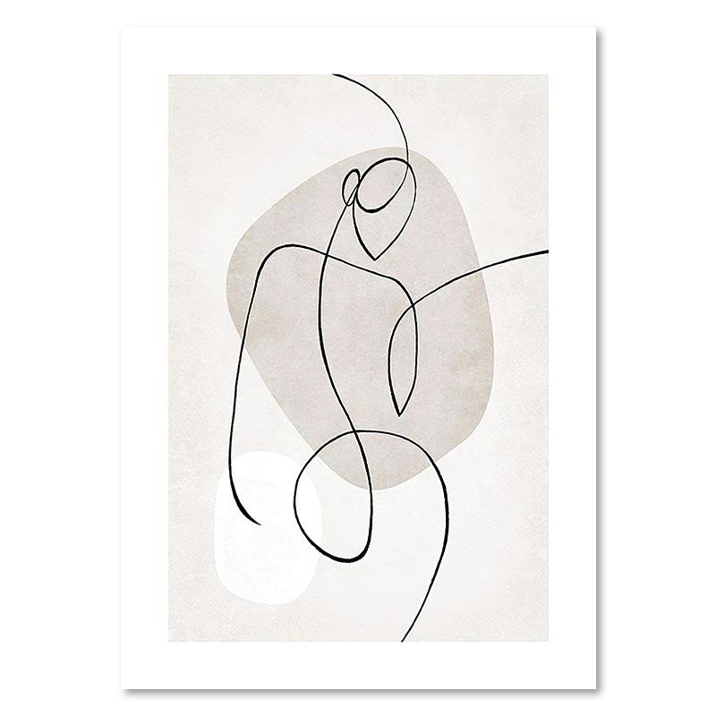 Abstrakte Frauen Tanzen Wand Kunst Poster Schwarz und Weiß Linie Zeichnung Kunstdruck Minimalistischen Leinwand Malerei Bild Wohnzimmer Dekor