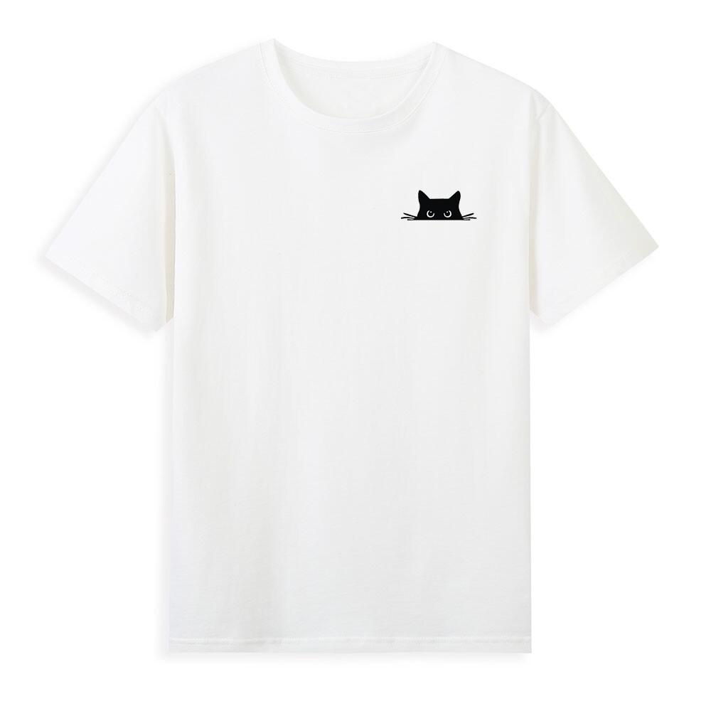Black Cat Pocket Cat Cute Cat Kitten TShirt S