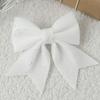 2pcs 20cm Sparkling Glitter Christmas Bow Cartoon DIY Christmas Tree Bowknot Ornaments Exquisite Large