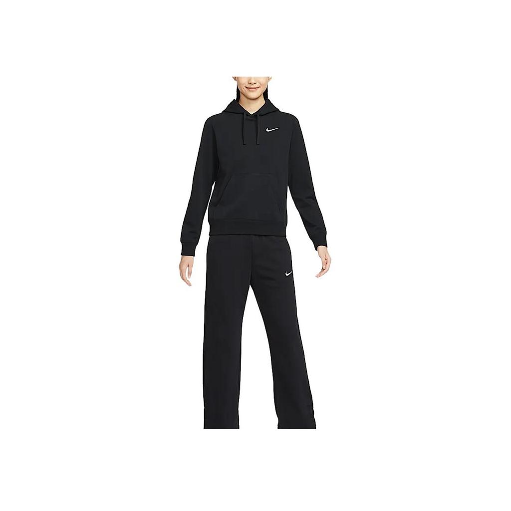 Nike Team Club Comfortable Solid Color Logo Simple Hoodie Long Sleeve Sweatshirt Women sweatshirt Black IB8897-010