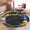 Coraline Pattern Round Rug, Indoor/Outdoor Mat, for Picnic, Gameroom, Bedroom, Office, Living Room, Home Decor Carpet, Birthday Gift