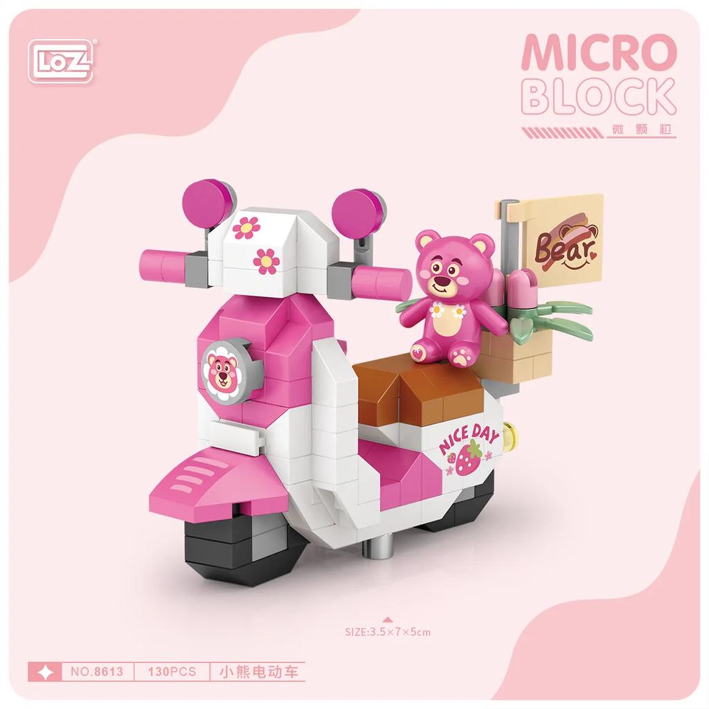 LOZ Mini Police Car Building Block Motorcycle Tank Truck Racing City DIY   Assemble Model Puzzle Brick Toy for Kids Girl Gift