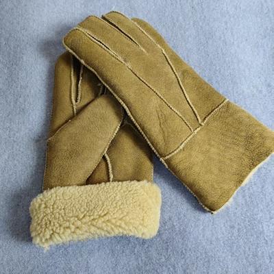 Genuine Sheepskin Gloves Winter Thick Warm Gloves Outdoor Cycling Glove