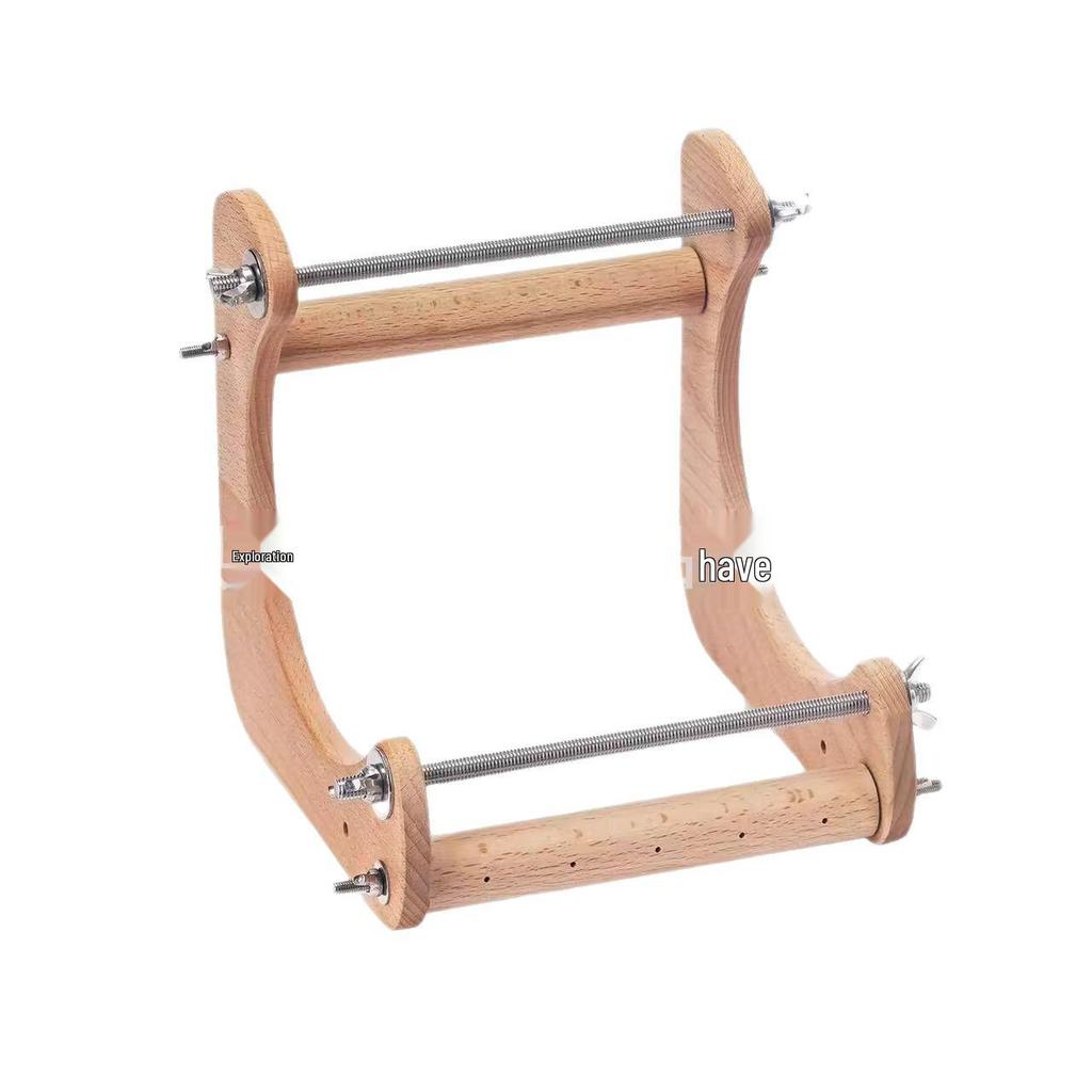Wooden Adjustable DIY Beading & Weaving Tool - Vertical Desktop Machine