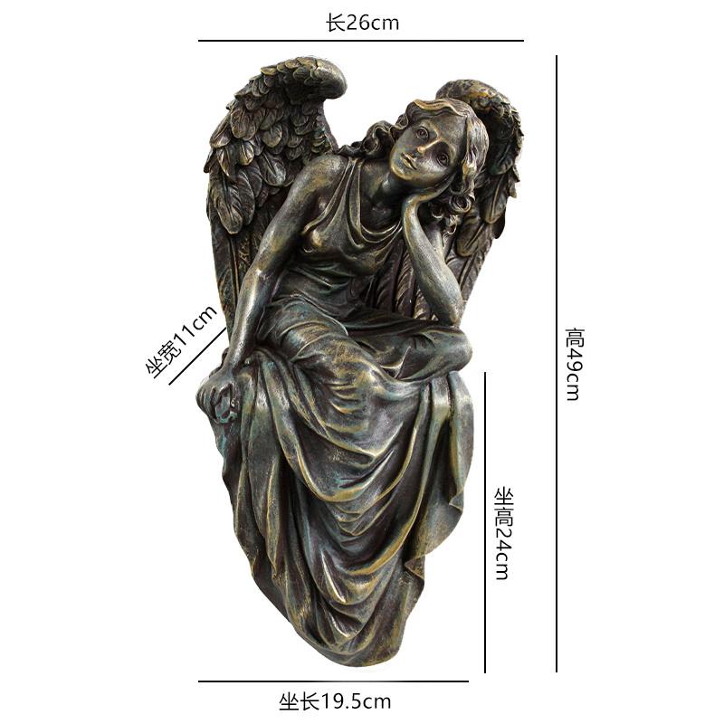 

Outdoor Garden Resin Angel Ornaments Fairy Courtyard Park Figurines Retro Crafts Villa Garden Sculpture Home Outdoor Decor