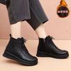 Thick-soled heightening velvet warm snow boots women's winter new versatile fashion middle-aged mother short boots