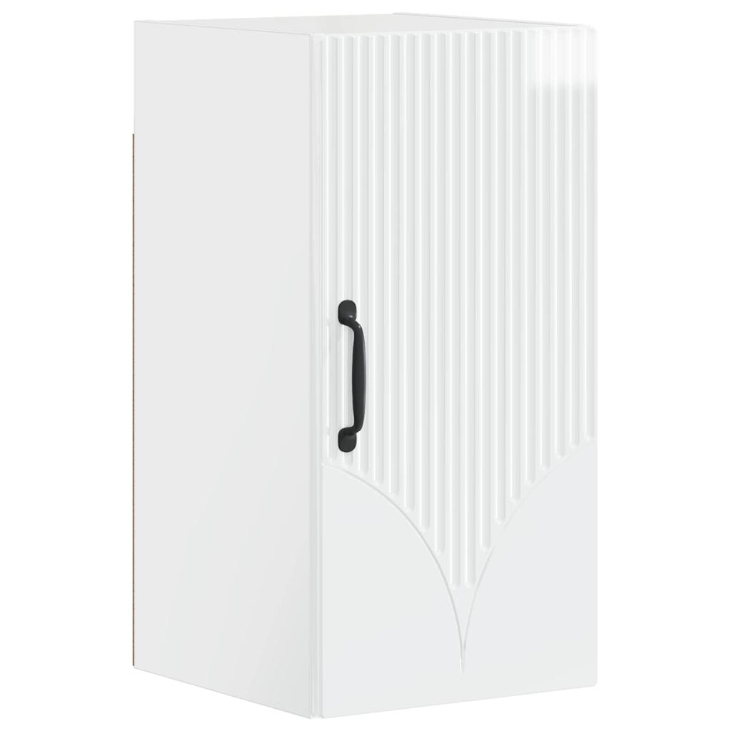 Bathroom Wall Cabinet HOORN High Gloss White 30 X 31 X 59 Cm
