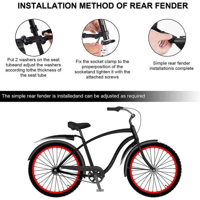 MTB Bike Mudguard Universal Adjustable Road Bike Mudguard - Grey