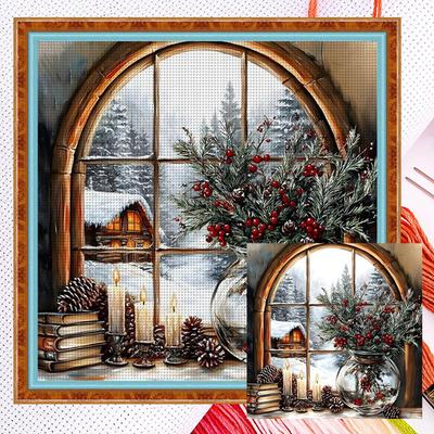 Full Embroidery Cotton Thread 11CT Counted Landscape Cross Stitch Kit