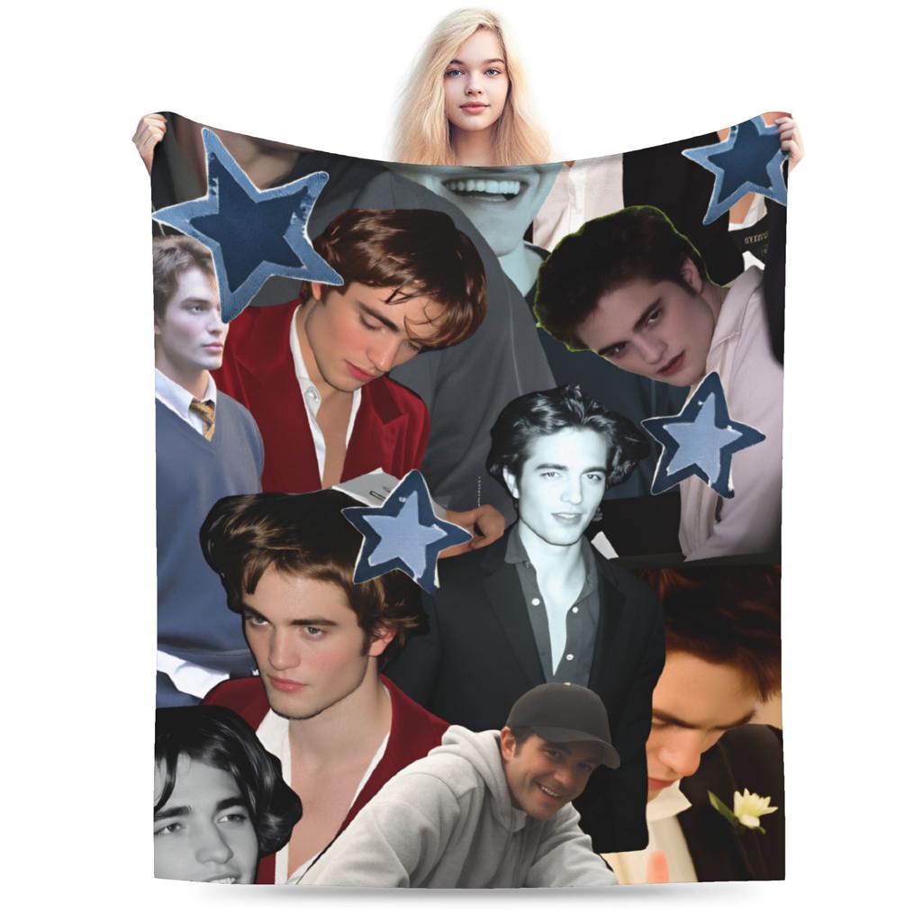 Decor Edward Plush Blanket Boy Girl The Twilight Saga Flannel Throw Blanket For Couch Bed Warm Design Quality Bedspread Gift