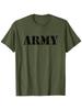 Vintage USA Army T-Shirt | Militärgrünes US-Retro-Logo-T-Shirt für Herren, kurzes Freizeit-Shirt aus 100 % Baumwolle