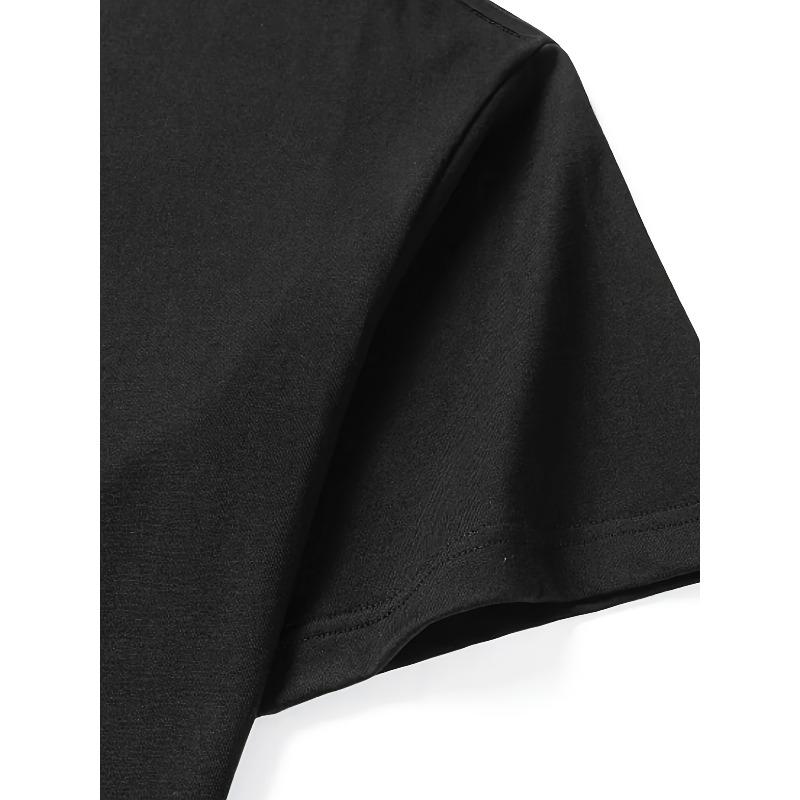 European sizes Men's  Punk Gothic T-Shirt - Beavis & Butt-Head Sketch Design, Black Casual Short Sleeve Round Neck Tee,