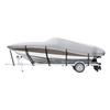 Boat Cover, 5180-5790 mm Trailerable Waterproof Boat Cover, 600D Marine Grade PU Oxford, with Motor Cover and Buckle Straps, for V-Hull, Tri-Hull,