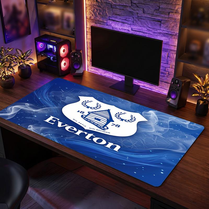 Tappetino per Mouse Grande Stampa Calcio Everton, Tappetino Esteso Antiscivolo per Scrivania da Gioco per Ufficio Casa