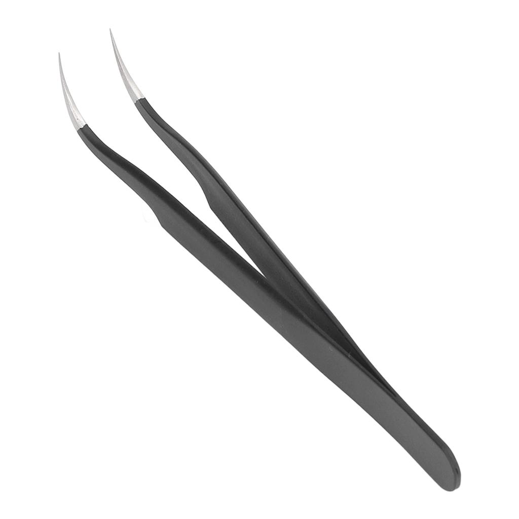 Anti Static Tweezers ESD Stainless Steel Curved Tip HRC40?45 Maintenance Repair Tool