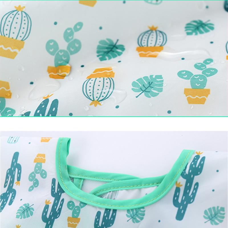 Baby Bibs Waterproof Long Sleeve Apron Cartoon Printing Baby Smock Bib For Eating Painting