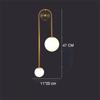 LED Bedroom Bedside Wall Light Lamp Glass Ball Gold Interior Lighting Sconce For Home Decor Living Room Corridor Luminaire