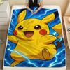 Pikachu Soft Cozy Printed Flannel Blanket for Bedrooms Sofas Chairs Picnic.-TING