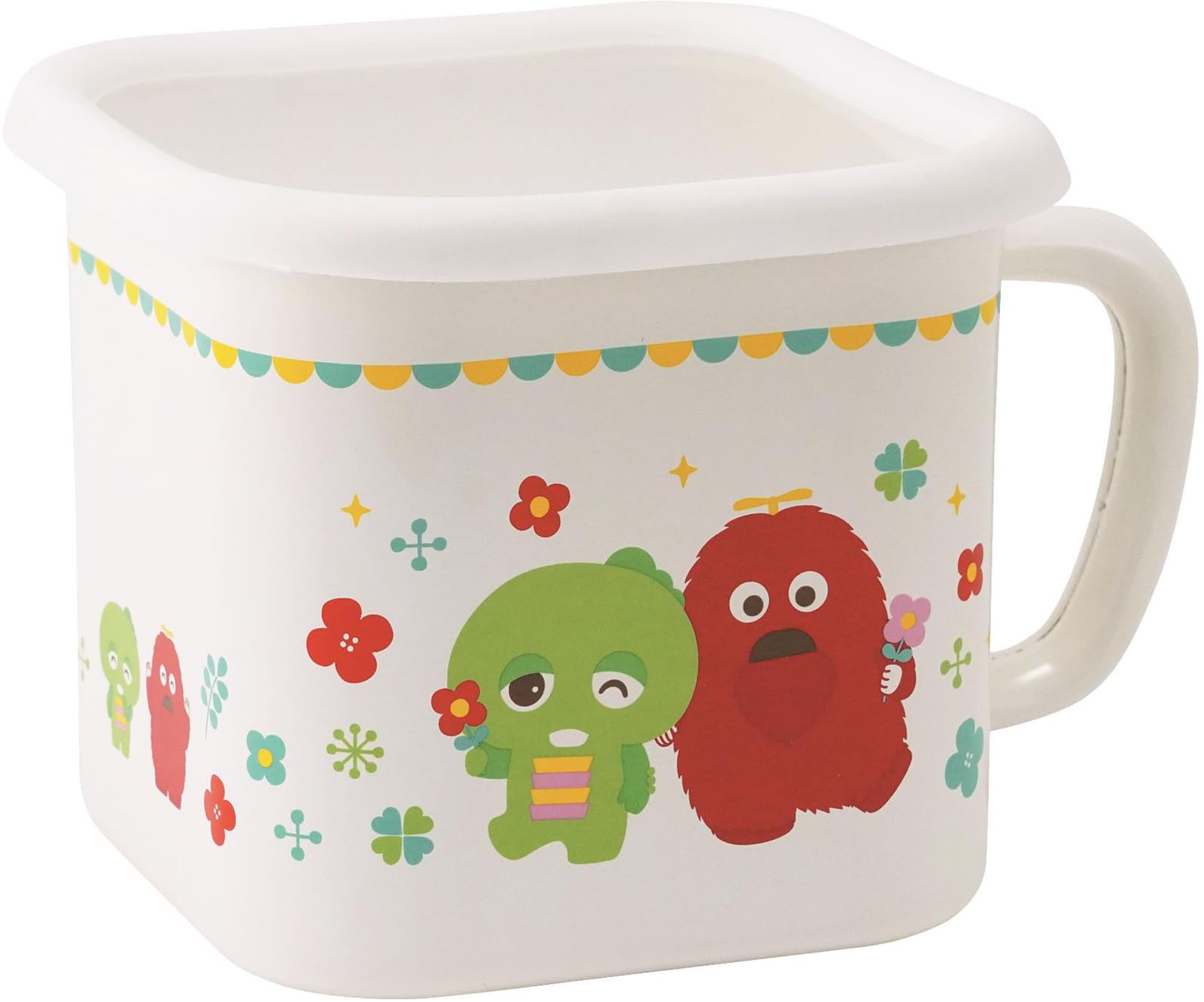 

Эмалированная многофункциональная квадратная кастрюля Toyoho Gachapin & Mukku, белая, размер: приблизительно. Ш17,8 x Г14 x В11,8, GMJ-2401