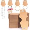 Étiquette Volante Pliable en Papier Kraft Blanc pour Bijoux & Accessoires pour Cheveux