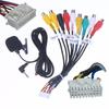 1/2 stk. Mikrofon 20-pins RCA-kabel Bilradio 3,5 mm Mikrofon Subwoofer-ledninger til Android Stereo Output Subwoofer-sæt
