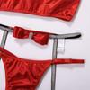 Women's Sexy And Fashionable  Strap Bow Three Piece Lingerie Set