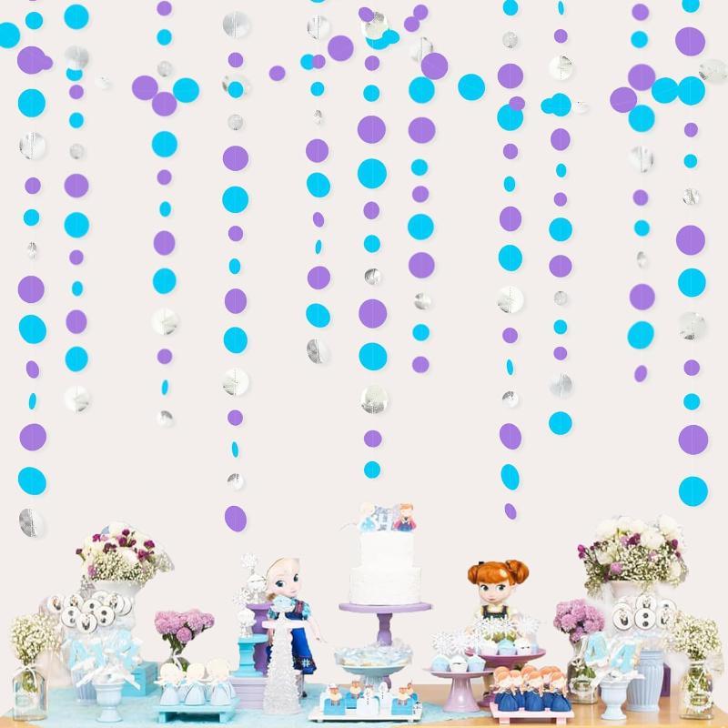 New Paper Circle Garland Banner Round Dots Colorful Colorful Dot Garland Hanging Party Garland Wedding Decorations