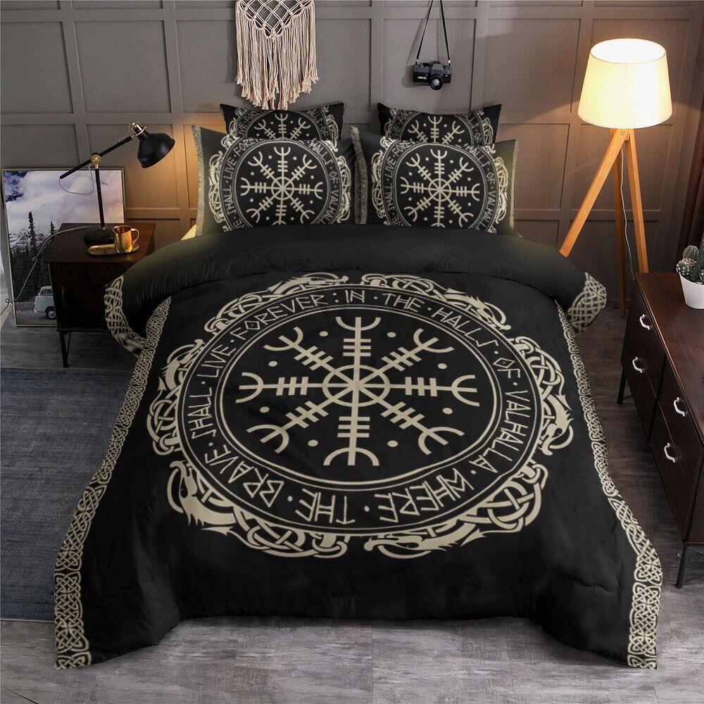 vegvisir symbol viking bedding set