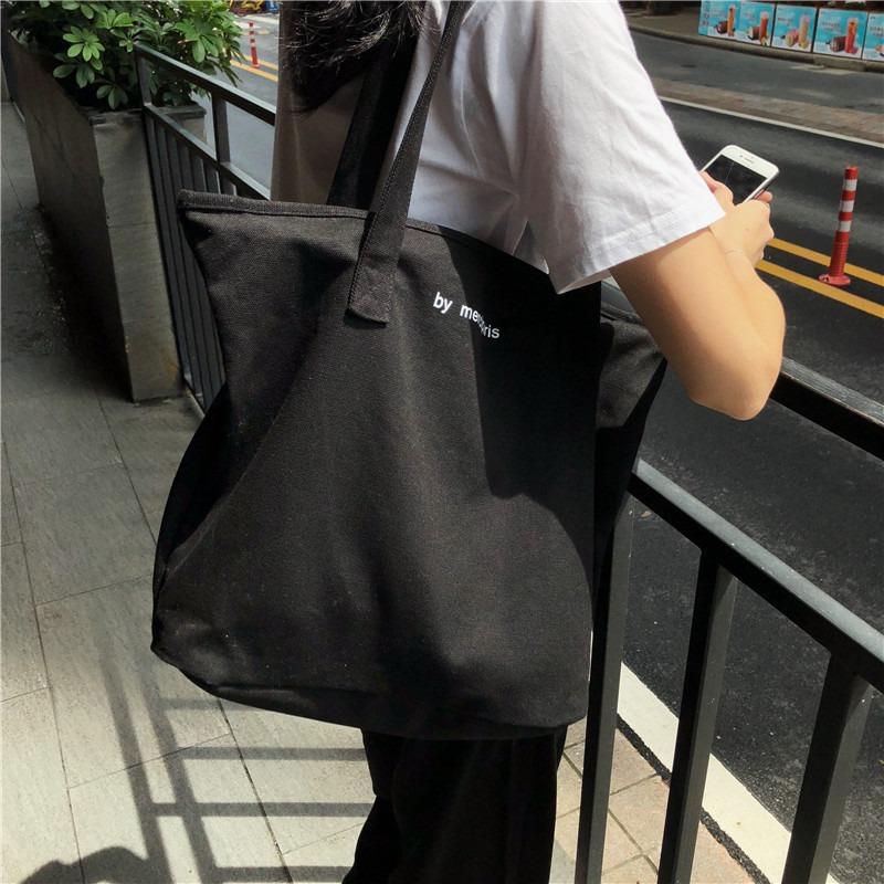 Women's Canvas Bag Cloth Bag Simple Cloth Bag Canvas Shoulder Bag Ulzzang Hand Bag