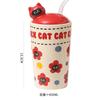 Niedliche Kätzchen Keramiktasse für Mädchen Haushaltstasse Becher mit Deckel Geschenk Souvenir Hochwertig aussehende Strohtasse