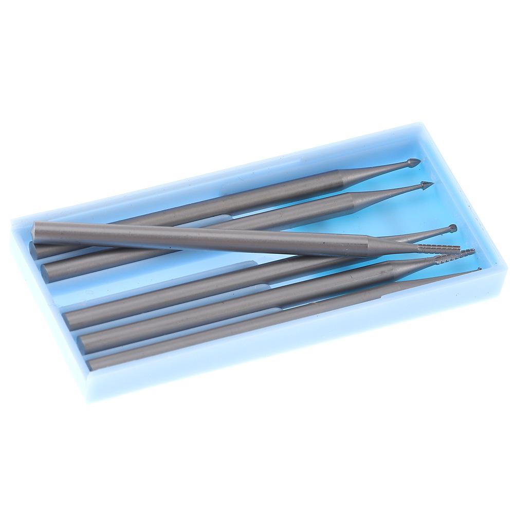 

6 PCS 2.35mm Shank Carbide Rotary Burrs Tungsten Steel Carbide Die Grinder Drill Woodworking