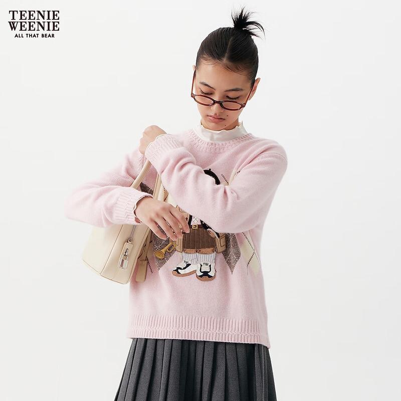 Teenie Weenie Women's Bear Cartoon Knit Sweater