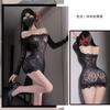 One-sleeved tube top see-through mesh wrap hip skirt can be torn and tempting, mesh slim qqny free nightdress women