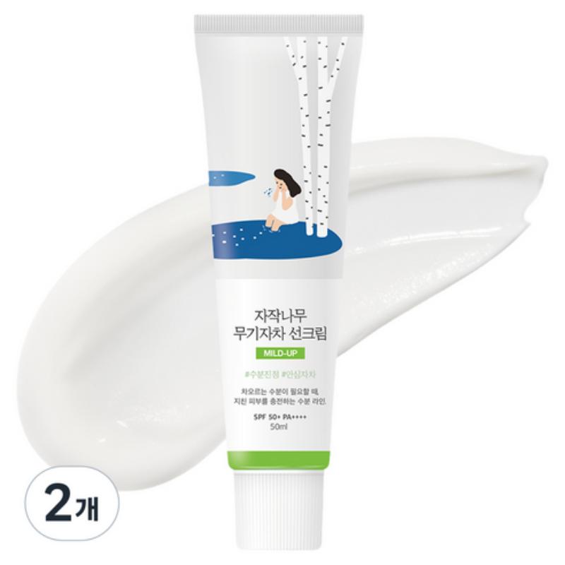 ROUND LAB Birch Juice Moisturizing Mild-Up Sun Cream SPF50+ PA++++ 50ml/100ml