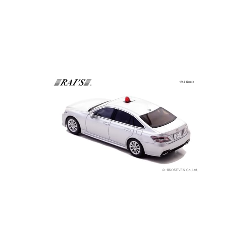 RAI'S 1/43 Toyota Crown (ARS220) 2022 Hyogo Prefectural Police Traffic Department Mobile Traffic Unit Vehicle (Undercover Silver) Finished Model
