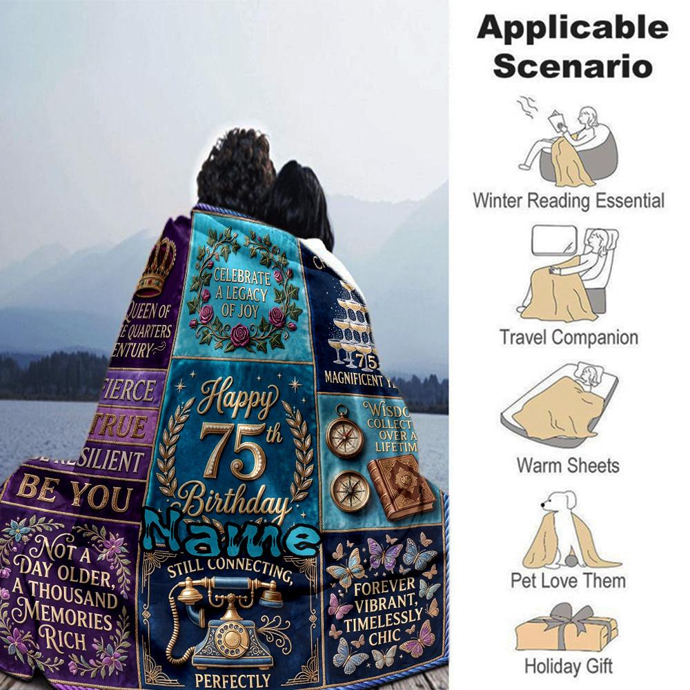 Birthday Celebration Home Customize Your Name Home Blanketss Comfortable Soft Lightweight For All Seasons Perfect For Picnics Sofas Offices Beds